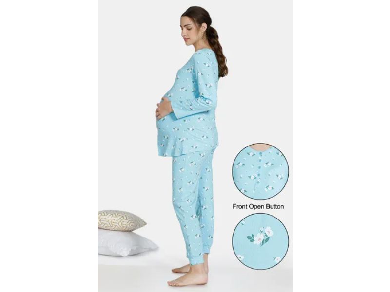 Cotton Maternity and Nursing Pajama Set